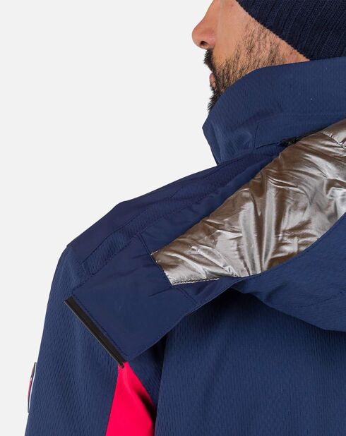 Veste Diretta Mix bleu marine