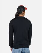 Pull 100% Laine Mérinos à Rayures Rn Nouveau noir