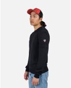 Pull 100% Laine Mérinos à Rayures Rn Nouveau noir