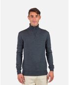 Pull 100% Laine Mérinos Rayé Hz Nouveau onyx grey