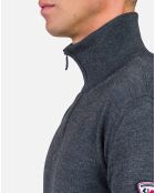 Pull 100% Laine Mérinos Rayé Hz Nouveau onyx grey