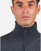 Pull 100% Laine Mérinos Rayé Hz Nouveau onyx grey