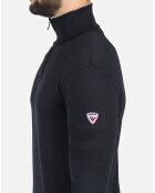 Pull 100% Laine Mérinos Rayé Hz Nouveau noir