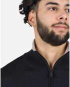 Pull 100% Laine Mérinos Rayé Hz Nouveau noir