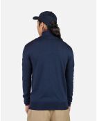 Pull 100% Laine Mérinos Rayé Hz Nouveau bleu marine