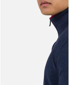 Pull 100% Laine Mérinos Rayé Hz Nouveau bleu marine