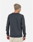 Pull 100% Laine Mérinos Col Ras du Cou Jacquard onyx grey