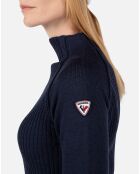 Pull 100% Laine Mérinos W Diretta bleu marine