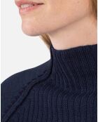 Pull 100% Laine Mérinos W Diretta bleu marine