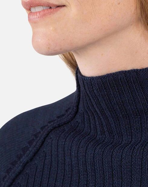 Pull 100% Laine Mérinos W Diretta bleu marine