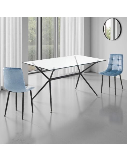 Table/Bureau Stick transparent - 76x80x140 cm