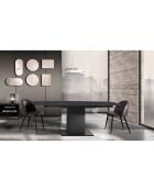 Table Extensible Epic 1 gris marbré - 77x90x120/180 cm