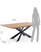 Table Fixe Tips Oak chêne - 76x100x200 cm