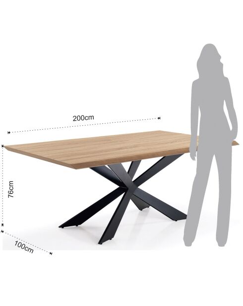 Table Fixe Tips Oak chêne - 76x100x200 cm