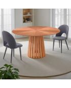 Table Ronde Volga  Wood chêne - 75xØ.137 cm