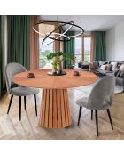 Table Ronde Volga  Wood chêne - 75xØ.137 cm