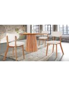 Table Ronde Volga  Wood chêne - 75xØ.137 cm