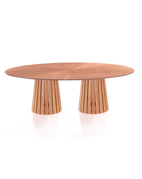 Table Ovale Volga  Wood chêne - 75x110x190 cm