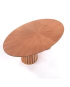 Table Ovale Volga  Wood chêne - 75x110x190 cm