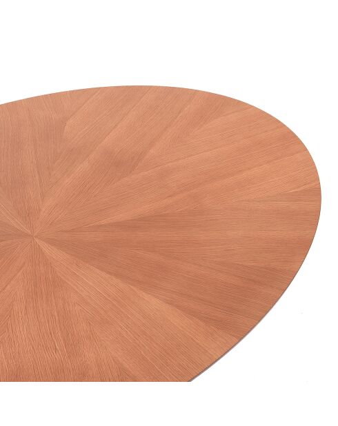 Table Ovale Volga  Wood chêne - 75x110x190 cm