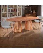 Table Ovale Volga  Wood chêne - 75x110x190 cm