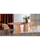 Table Ovale Volga  Wood chêne - 75x110x190 cm