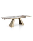 Table À Rallonge Hut 1 marbré/doré - 76x90x160/200/240 cm