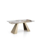 Table À Rallonge Hut 1 marbré/doré - 76x90x160/200/240 cm