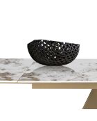 Table À Rallonge Hut 1 marbré/doré - 76x90x160/200/240 cm