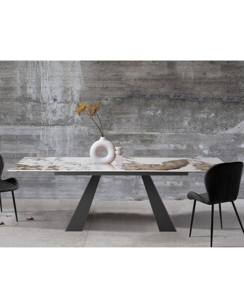 Table Extensible Hut 2 gris - 76x90x160/200/240 cm