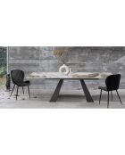 Table Extensible Hut 2 gris - 76x90x160/200/240 cm