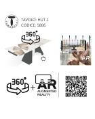 Table Extensible Hut 2 gris - 76x90x160/200/240 cm