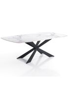 Table Tips White Marble marbré - 76x90x180 cm