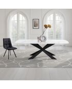 Table Tips White Marble marbré - 76x90x180 cm