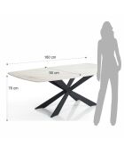 Table Tips Onice Marble marbré - 76x90x180 cm