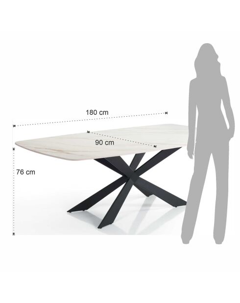 Table Tips Onice Marble marbré - 76x90x180 cm