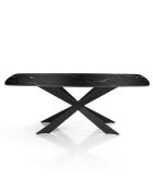Table Tips Black Marble noir marbré - 76x90x180 cm