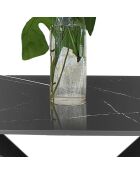 Table Tips Black Marble noir marbré - 76x90x180 cm