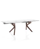 Table À Rallonges Bran transparent - 78x90x160/200/240 cm