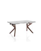 Table À Rallonges Bran transparent - 78x90x160/200/240 cm