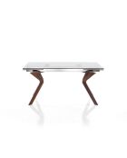 Table À Rallonges Bran transparent - 78x90x160/200/240 cm