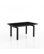 Table Extensible Devin Black Marble noir marbré - 76x90x140/200 cm