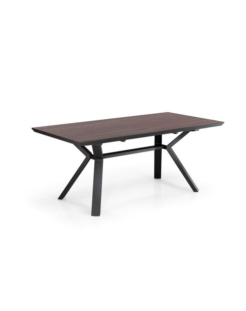 Table À Rallonges Logan Dark Wood  marron - 75x90x180/240 cm