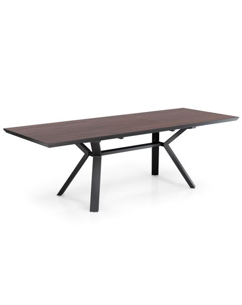 Table À Rallonges Logan Dark Wood  marron - 75x90x180/240 cm
