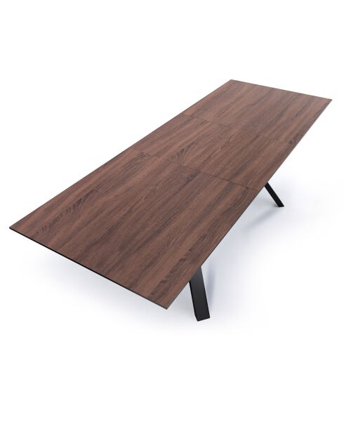 Table À Rallonges Logan Dark Wood  marron - 75x90x180/240 cm