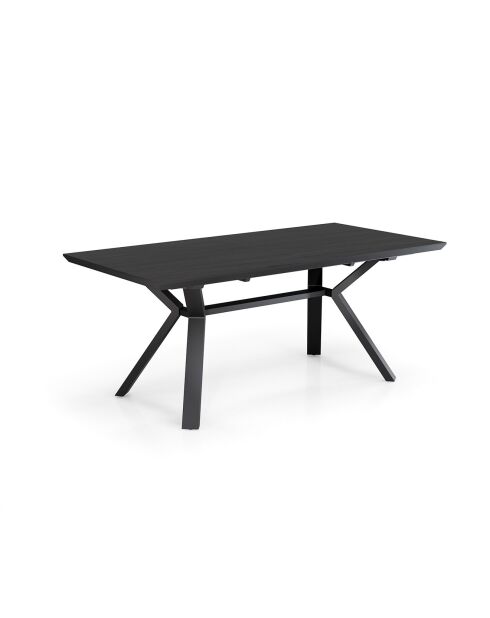 Table Extensible Logan Black noir - 75x90x180/240 cm