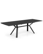 Table Extensible Logan Black noir - 75x90x180/240 cm