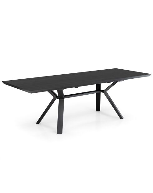 Table Extensible Logan Black noir - 75x90x180/240 cm