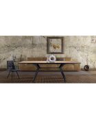 Table Extensible Logan Wood  chêne - 75x90x180/240 cm