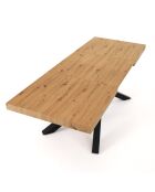 Table À Rallonges Helt Wood chêne - 75.5x90x160/200/240 cm